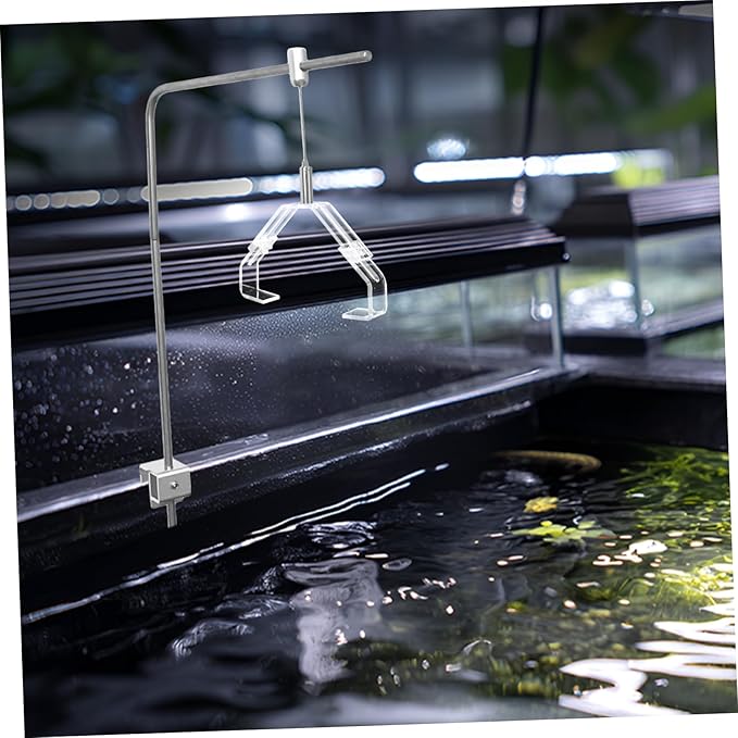 Abaodam 2pcs Aquarium Lamp Fixing Clip Stable Support for Fish Tank Reptile Terrarium Lighting and Versatile Light Holder Parts