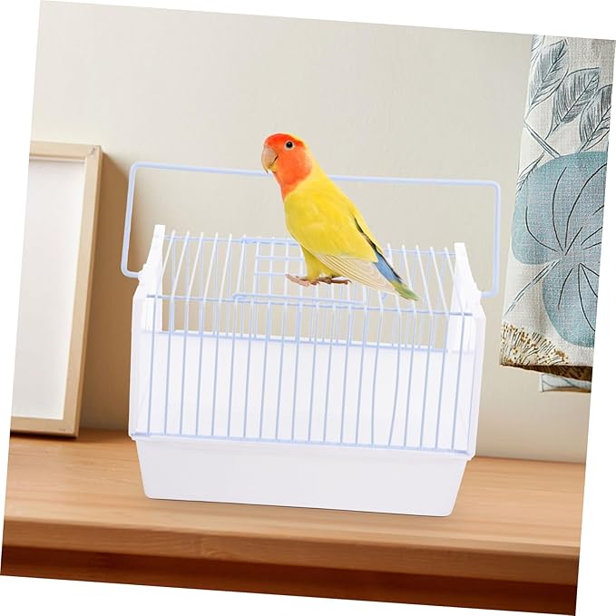 Mikikit Extra Large Portable Birdcage Parrot Carrier Travel Cage Handle Bird Travel Cage for Outdoor Use