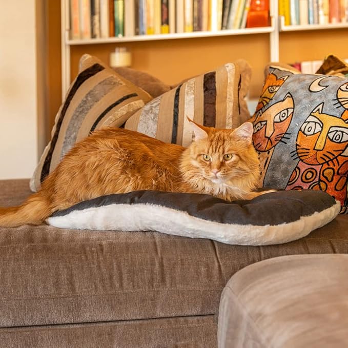 Ferplast Cat Bed, Dog Bed Medium Washable Pet Mat Cushion in Cotton with Soft Padding, 65 x 42 cm. Brown