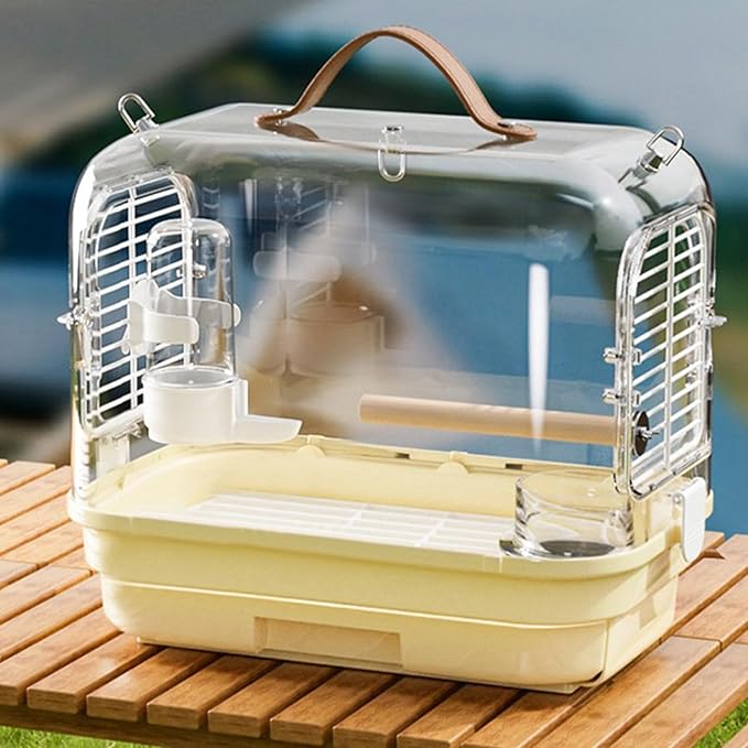 Bird Cage, Portable Bird Cages, Lightweight Waterproof Travel Bird Cage, Parrot Parakeet Carrier for Pets Outdoor and Shopping