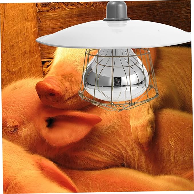 Sosoport Livestock Heat Lamp for Pets Poultry Heat Preservation Lamp Thermostat for Piglets Reptiles and Newborns Easy to Install Safe and Efficient Heating