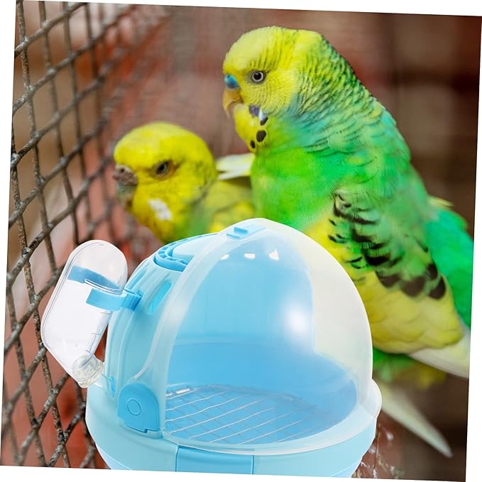 Portable Bird Carrier Cage for Parrots and Budgies Handheld Travel Cage Insulated Nesting Area 2-Piece Set for Outdoor Use