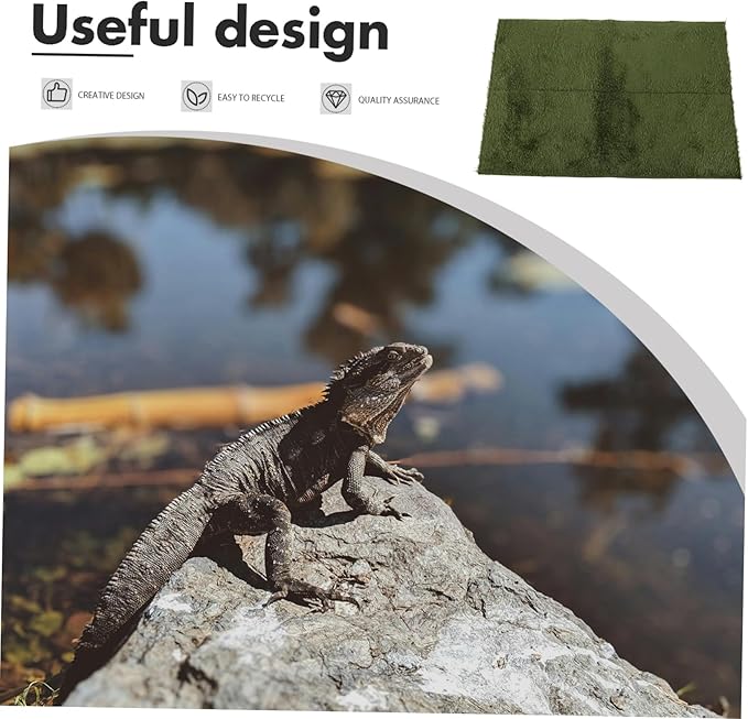 GANAZONO Reptile Carpet Lizards Bedding Pet Cage Mat Terrarium Substrate Liner Reusable Washable