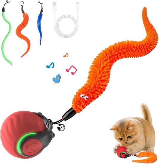 Interactive Cat Toys with Bird Sounds & 3 Speed Modes for Indoor Cats Play by Geamen