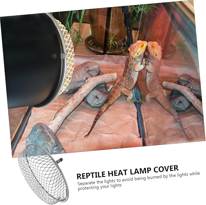 Garneck Heating Lamp Protective Cover Reptile Box Light Cover Mesh for Heat Dissipation