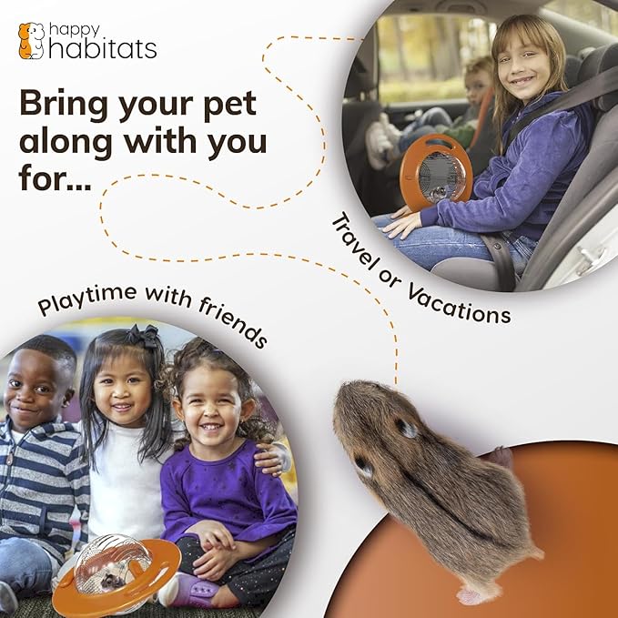 Roam Ring Accessory – Convert Your Hamster Ball into a Small Pet Carrier for Safe, Active Play – Small Animal Toys for Gerbils, Mice & More – Must-Have Pet Rat and Hamster Accessories