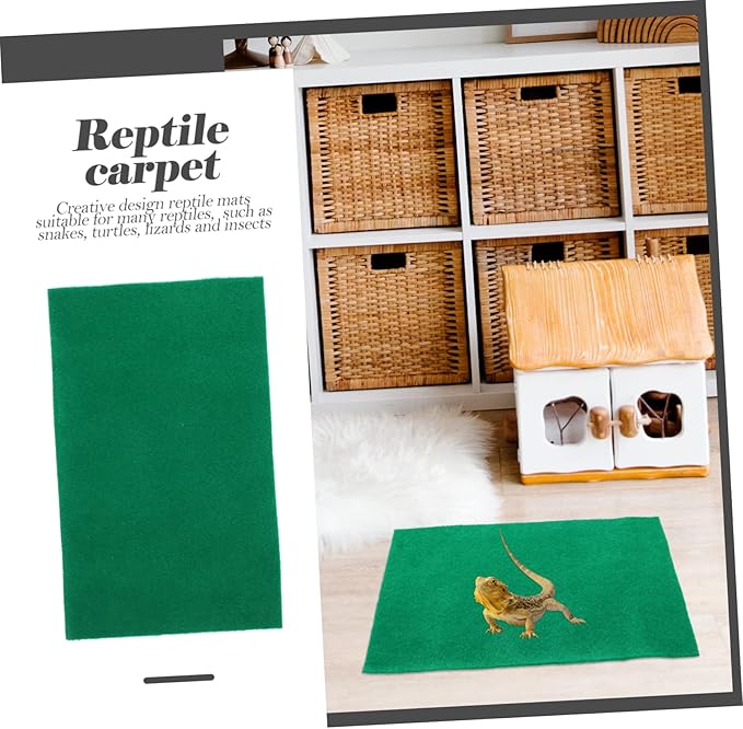 KESYOO 2Pcs Wear Resistant Household Reptile Carpet Absorbent Tortoise Bedding Mat for Snakes Lizards and Terrarium Use