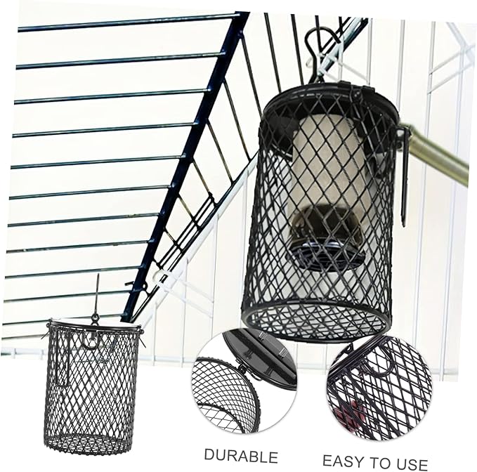 3pcs Reptile Heat Lamp Cover Scald Mesh Shade for Pet Tanks Insulation Protector for Reptiles for Turtles Parrots and Animals Easy Installation Safe to Use