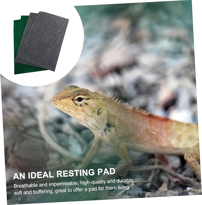 4pcs Reptile Carpet Substrate Mat for Lizard Snake Turtle Absorbent Non-Abrasive Bedding for Terrarium for Control and Comfort