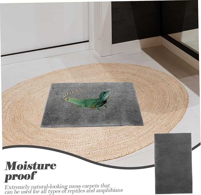 Toddmomy 2Pcs Reptile Mat Wear Resistant Tortoise Bedding Convenient Snake Bedding Carpet for Household Terrarium Use Reptile Carpet