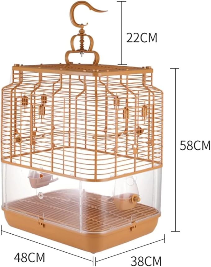 Bird Cage Bird Aviary Plastic Tall Tiel Cage Parrot Cage Flight Birdcag Bird Carrier Travel Carrier Cage with Handle Easy to Use