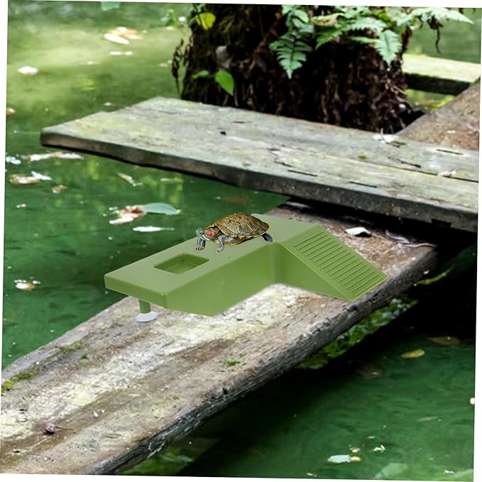 Abaodam Turtle Basking Platform Ramp Aquatic Turtle Climbing Area for Tortoise Tanks and Sturdy Basking Habitat for Healthy Sunbathing and