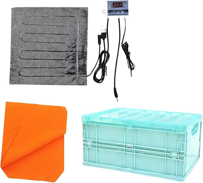 Bird Brooder Box Chicken Coop Parrot Brooder Box for Small Animals Parrots Hamsters, Box Heat Pad Blanket