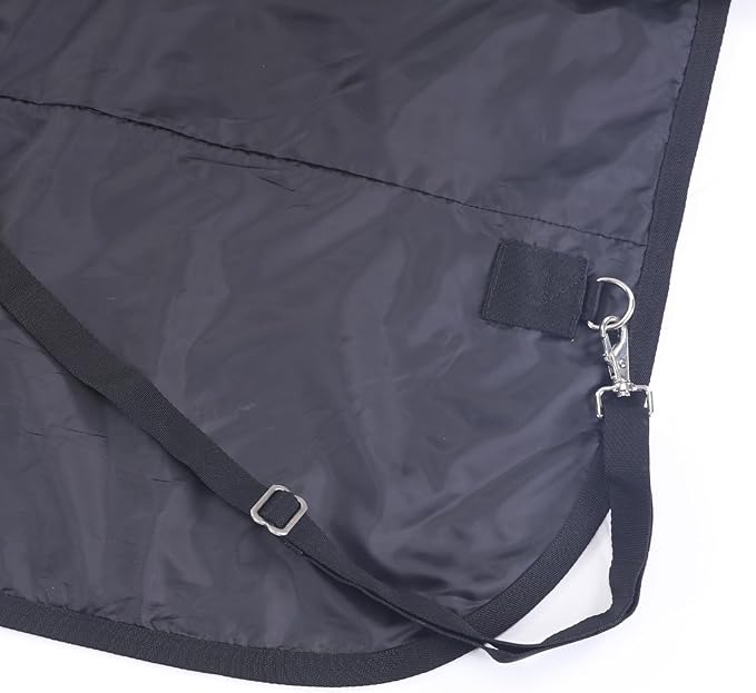 1200D Ripstop Waterproof Breathable Horse Blanket (0g No Fill), Lightweight Turnout Rain Sheet, Keeps Dry in Mud & Wet Weather Blueblack 84"