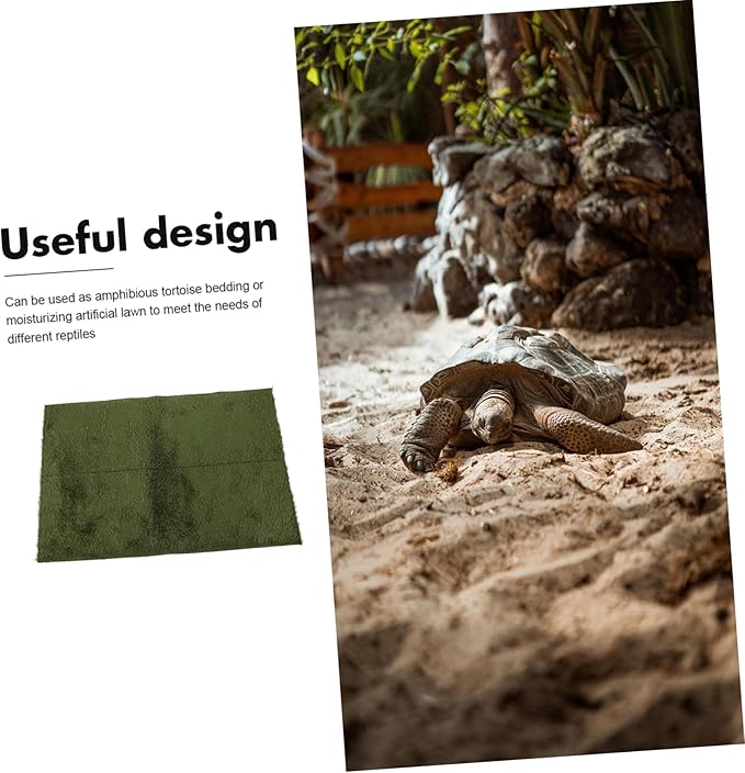LIOOBO Reptile Carpet Fiber Pet Mat Easy Clean Rinse l for Bearded Dragon Lizard Turtle Snake Pet Supplies