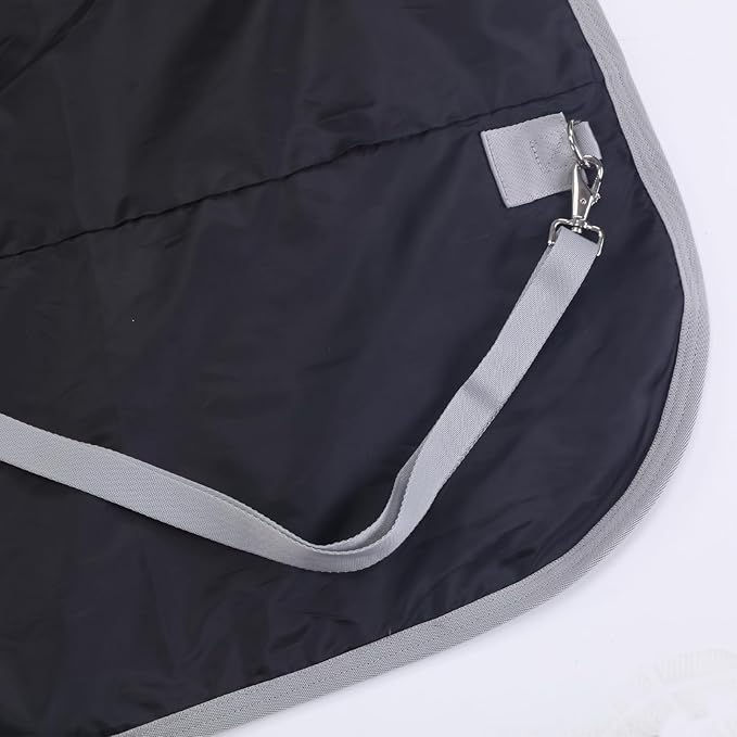 1200D Ripstop Waterproof Breathable Horse Blanket (0g No Fill), Lightweight Turnout Rain Sheet, Keeps Dry in Mud & Wet Weather Pinkgrey 84"