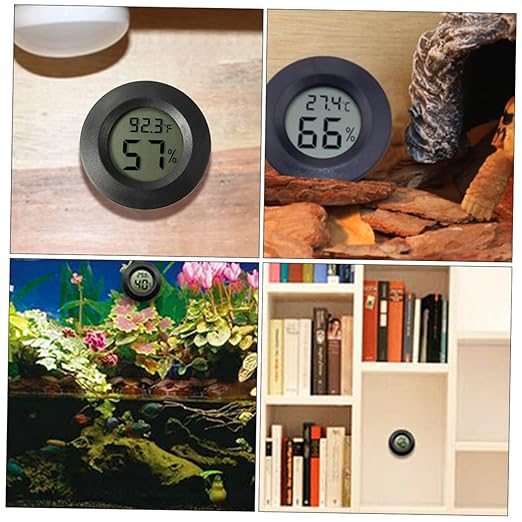 7Pcs Mini Hygrometer Thermometer for Reptile Terrariums Durable Indoor Humidity Temperature for Poultry Office and Home Use