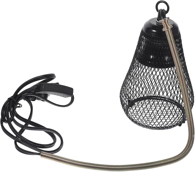 Kisangel Accessories Reptile Tank Heater Lampshade -Scale Mesh Cover Easy to Install Us Plug