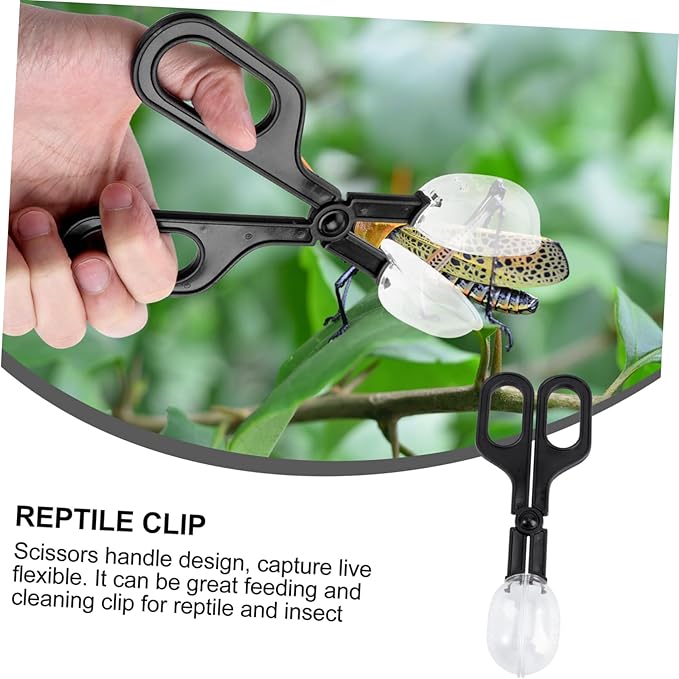 LIOOBO 3pcs Plastic Reptile Clip Insect Breeding Tool Reptile Feeding Cleaning Supplies