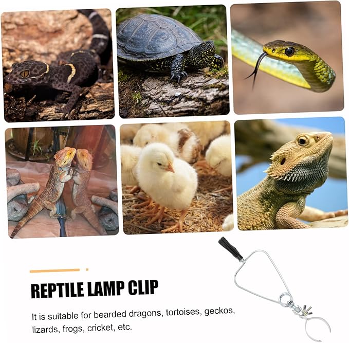 TOYANDONA 1Pc Reptile Lamp Clamp Durable Aluminum Alloy Fixture for Reptile Lampshade Easy Installation for Indoor Outdoor Use Accessory for Crawler Lighting