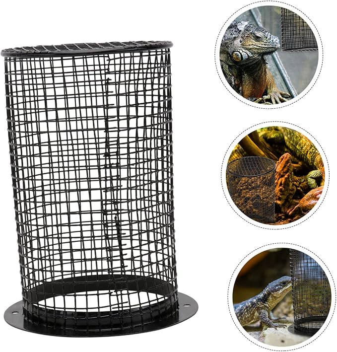 jojofuny Round Anti-Scald Lampshade for Heating Lights Practical Cover for Reptile Protection Efficient Heat Dissipation Essential for Terrarium Safety