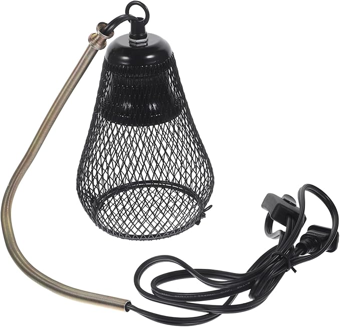 Mikikit Reptile Heating Lamp Shade Scale Lamp Mesh Cover Easy Install Remove High-Strength Mesh Heat Dissipation Pet Accessory