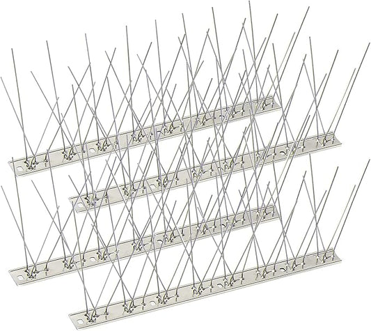 KKY 48 Pack Bird Spikes-13 inch Anti-Bird Nails Repellent Metal Deterant Spinners for Pigeon and Other Small Birds 51.9 Feet