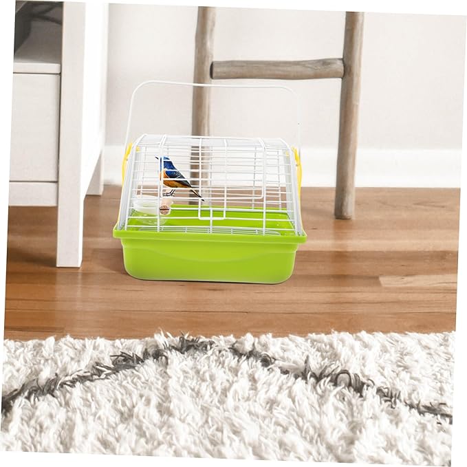 1Set Portable Bird Travel Cage Handheld Parrot Carrier with Spacious Design for Sightseeing Camping and Hiking for Parakeets Budgies and Birds