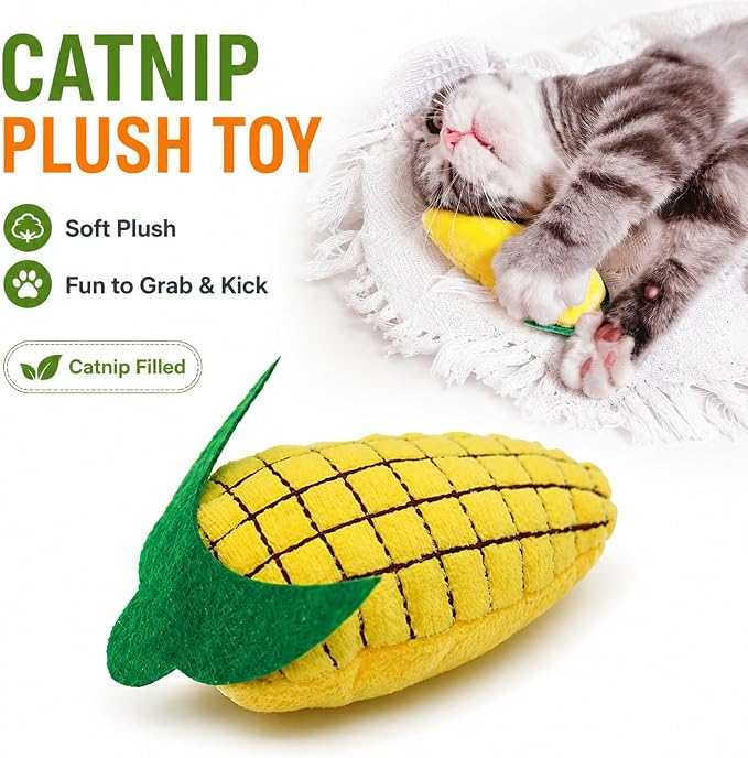 Cat Toys, Interactive Cat Toy for Indoor Cats, Soft and Durable Crinkle Sound Catnip Toys, Catnip Filled Mouse Cat Teething Chew Toy (Pack of 12) (002, Large) - Image 7