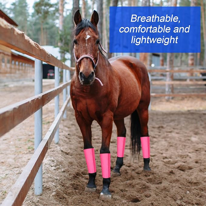 Set of 12 Mesh Fly Boots for Horse Breathable Mesh Horse Boots Protective Horse Leg Loose Wraps Horse Leggings for Preventing Flies and Mosquitoes Bites