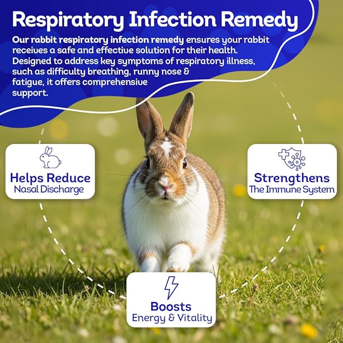 HealthyAnimals4Ever HA4E - Rabbit Respiratory Treatment - Support for Snuffles, URI & Breathing Relief - Preventive Care - Natural Homeopathic Tablets - 300 Count