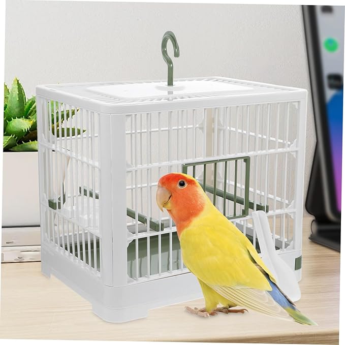 SUPVOX Portable Bird Travel Cage Compact Foldable Carrier for Parrots Parakeets Small Birds with Structure Easy to Clean Carry for Travel