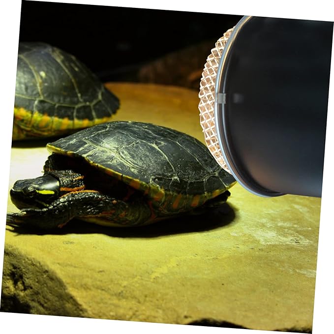 Happyyami Reptile Heating Lamp Shade Mesh Cover Insulation for Lizard Snake Terrariums Easy to Install Scald Prevention Sturdy Design for Pet Safety