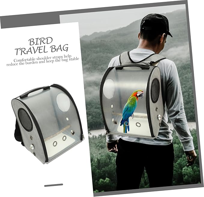balacoo Bird Bag Carrier for Parrots Comfortable Travel Cage Backpack with Zipper