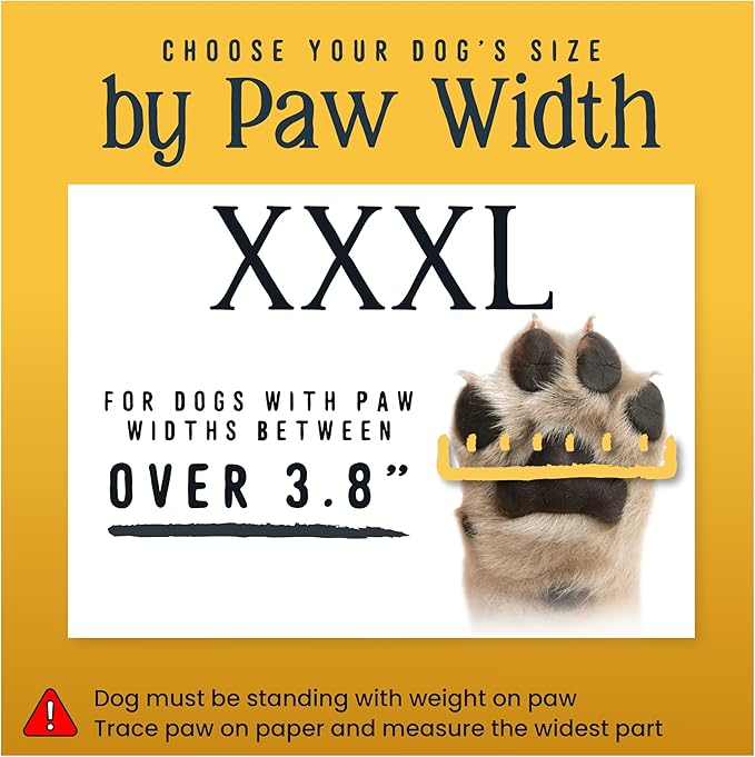 DOK TigerToes Premium Non-Slip Dog Socks for Hardwood Floors - Extra-Thick Grip that Works Even When Twisted - Prevents Licking, Slipping, and Great for Dog Paw Protection (XXXL)