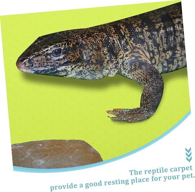 VICASKY Reptile Carpet Mat for Terrarium Soft Substrate Liner for Leopard Lizard Snake and Tortoise Lightweight Easy to Cut Portable Reptile Tank Accessory
