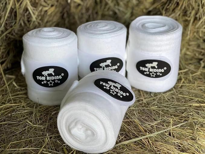 TGW RIDING Horse Polo Leg Wraps, Horse Leg Wraps, Horse Fleece Bandages,4-Pack