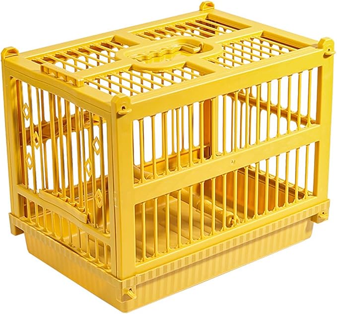 Bird Travel Cage - Birds Transport Cage with Standing Perch - Multifunctional Parrot Carrier - for Parrot Parakeet Cockatiel Conure Finch Lovebird Cockatoo Travel Indoor Outdoor Walking