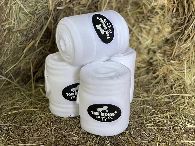 TGW RIDING Horse Polo Leg Wraps, Horse Leg Wraps, Horse Fleece Bandages,4-Pack