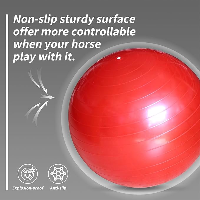 40 Inch Horse Play Balls, Herding Ball for Horse Goats-Mega Equine Ball Horses Soccer Balls for Play Training -Red