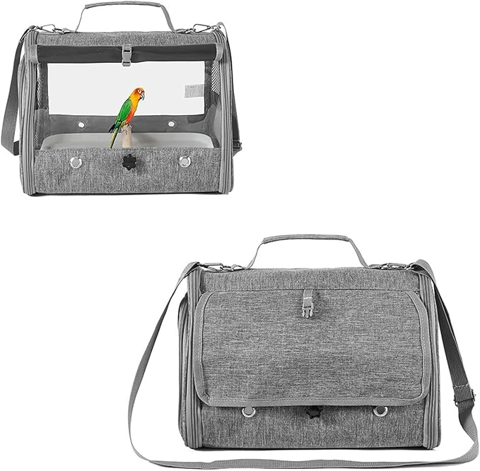 Bird Travel - Portable Cage with Perch & Tray for Parrots Small Animals