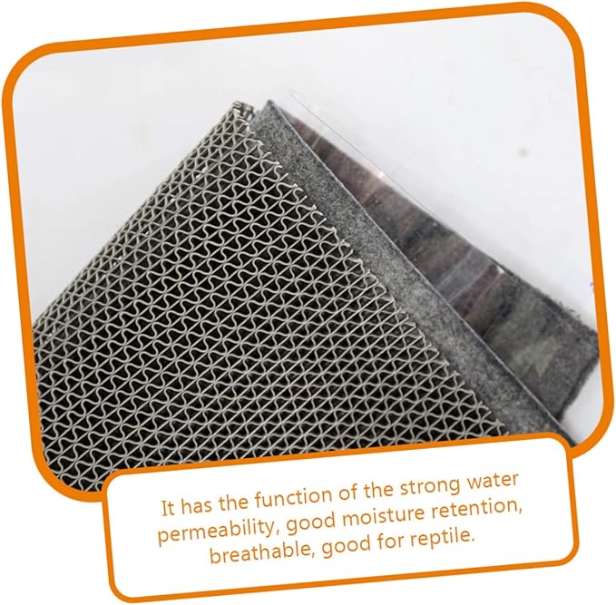 Abaodam 1set Reptile Terrarium Mat Liner Snake Bedding and Moisture Retention Carpet for Turtles Lizards and Snakes Washable and Reusable Reptile Habitat Flooring Gray
