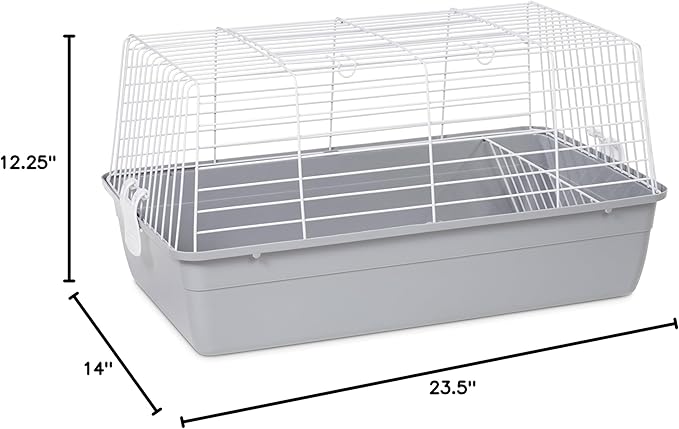 Prevue Pet Products Carina Animal Tubby - Small Animal Cage for Guinea Pigs, Dwarf Rabbits, Indoor and Outdoor Use, Lightweight, Travel Friendly Enclosure - Small, Gray