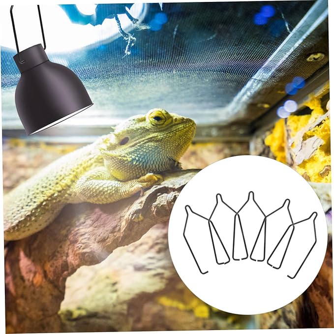 Milisten 10Pcs Reptile Lampshade Clamps Durable Iron Fixators for Climbing Pets Securely Stabilize Light Fixtures Reptile Lamp Supplies for Turtles and Lizards