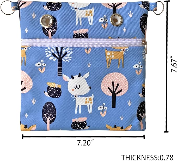 Faux Rabbit Fur Sugar Glider Bonding Carry Pouch Portable Small Animal Carrier Bag Small Animal Bonding Crossbody Strap for Hamster Rat Gerbil with Vent (Blue)