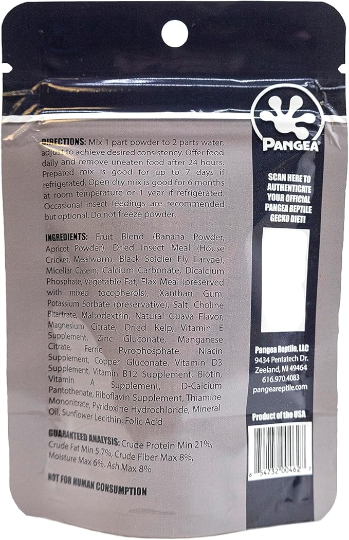 Pangea Gecko Diet Breeder & Treat Bundle - 2oz Breeding Formula and Gecko Treat