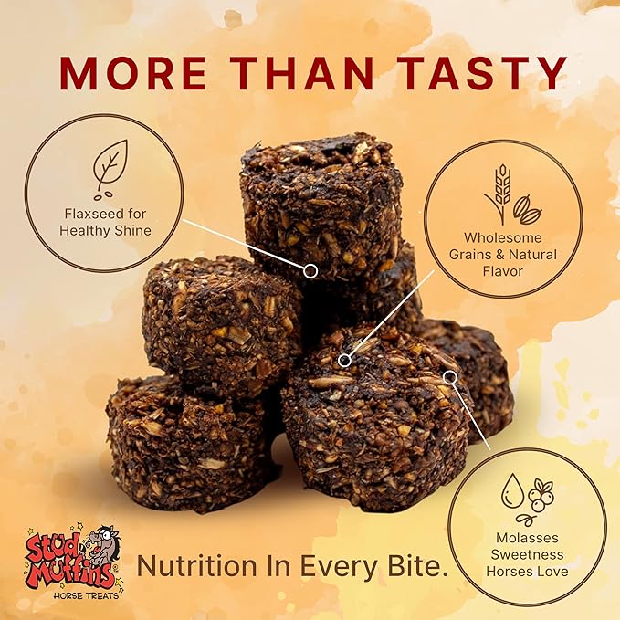 Stud Muffins 5.8lb Horse Treats Bag/Stud Muffins are Great Training Treats and Horse Pill Pockets/Our Treats for Horses are All Natural Horse Treats/Durable 5.8lb Horse Treats Bulk Pack