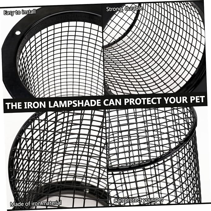Gadpiparty Reptile Heat Pad Lampshade Cover Scald Protection for Reptile Tank Easy Install Pet Supplies