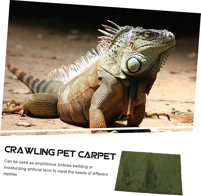 SUPVOX Reptile Carpet Mat for Terrarium Breathable and Comfortable Substrate Liner for Tortoises Lizards and Snakes Easy to Clean Reusable Bedding