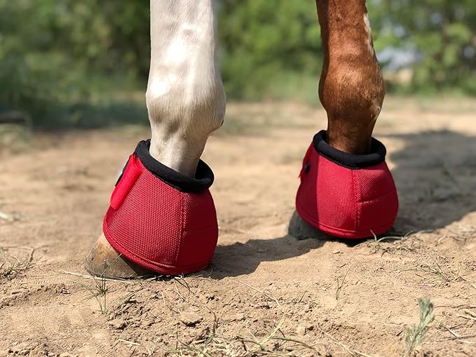 TGW RIDING 2520D Horse Bell Boots No-Turn Horse Bell Boots, Equine Ballistic Hoof Overreach Bell Boot, Pair
